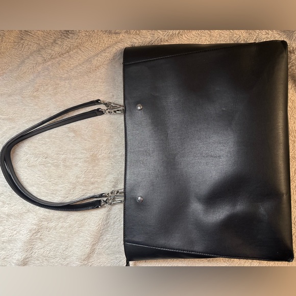 Karl Lagerfeld Black and White Signature Tote - Picture 2 of 8